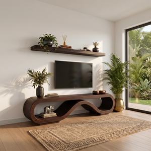Organic Modern Media Cabinet Artisan Craftsmanship