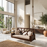 Scandinavian Branch Back Swing Sunroom Interior Lounge Space