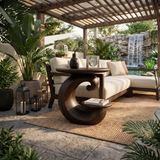 Organic Curved Side Table Forest Living Room