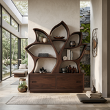 Mid Century Library Bookshelf For Contemporary Living Room