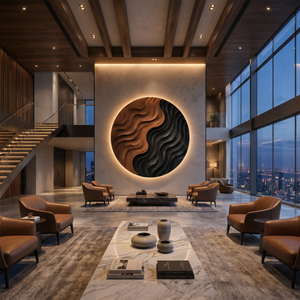 Modern Organic Wall Sculpture For Breakfast Nook Interior