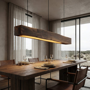 Modern Wooden Beam Pendant Light For Modern Dining Room