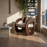 Tropical Organic Modern Wooden Chair Garden Lounge