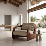 Contemporary Wooden Armchair For Cozy Living Room