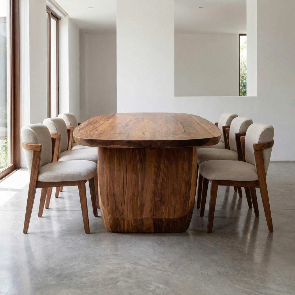 Mid Century Organic Dining Table For Dining Room