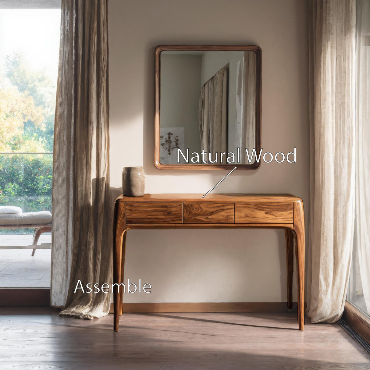 Minimalist Vanity Table With Drawers For Bedroom