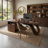 Organic Sculptural Executive Desk Luxury Workspace