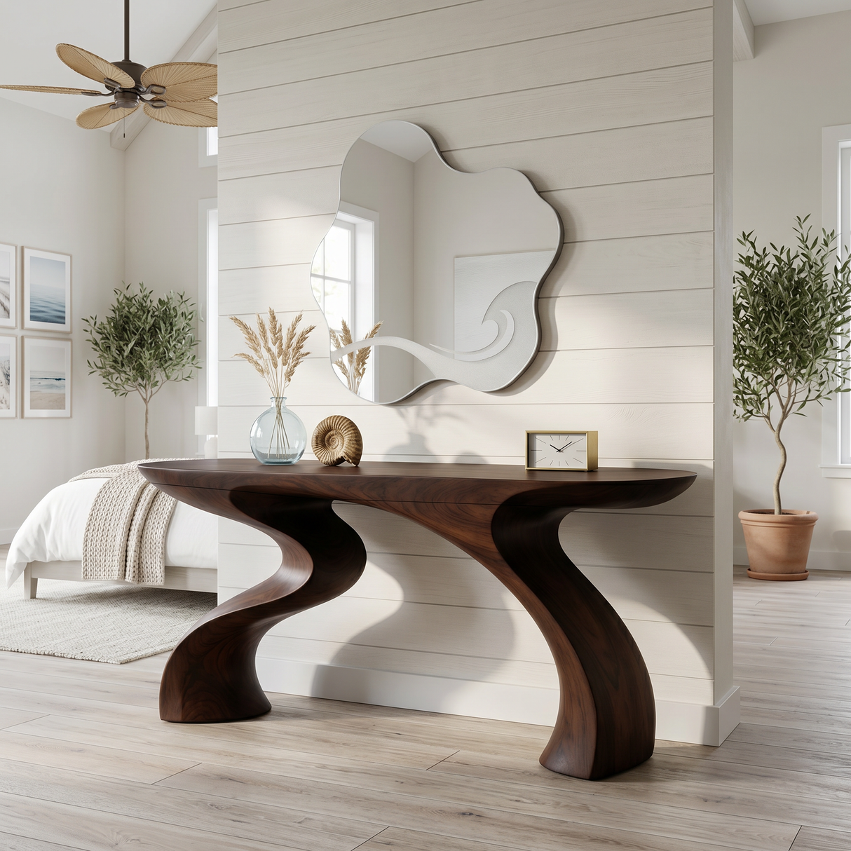 Mid Century Sculptural Accent Table For Lounge Interior Area