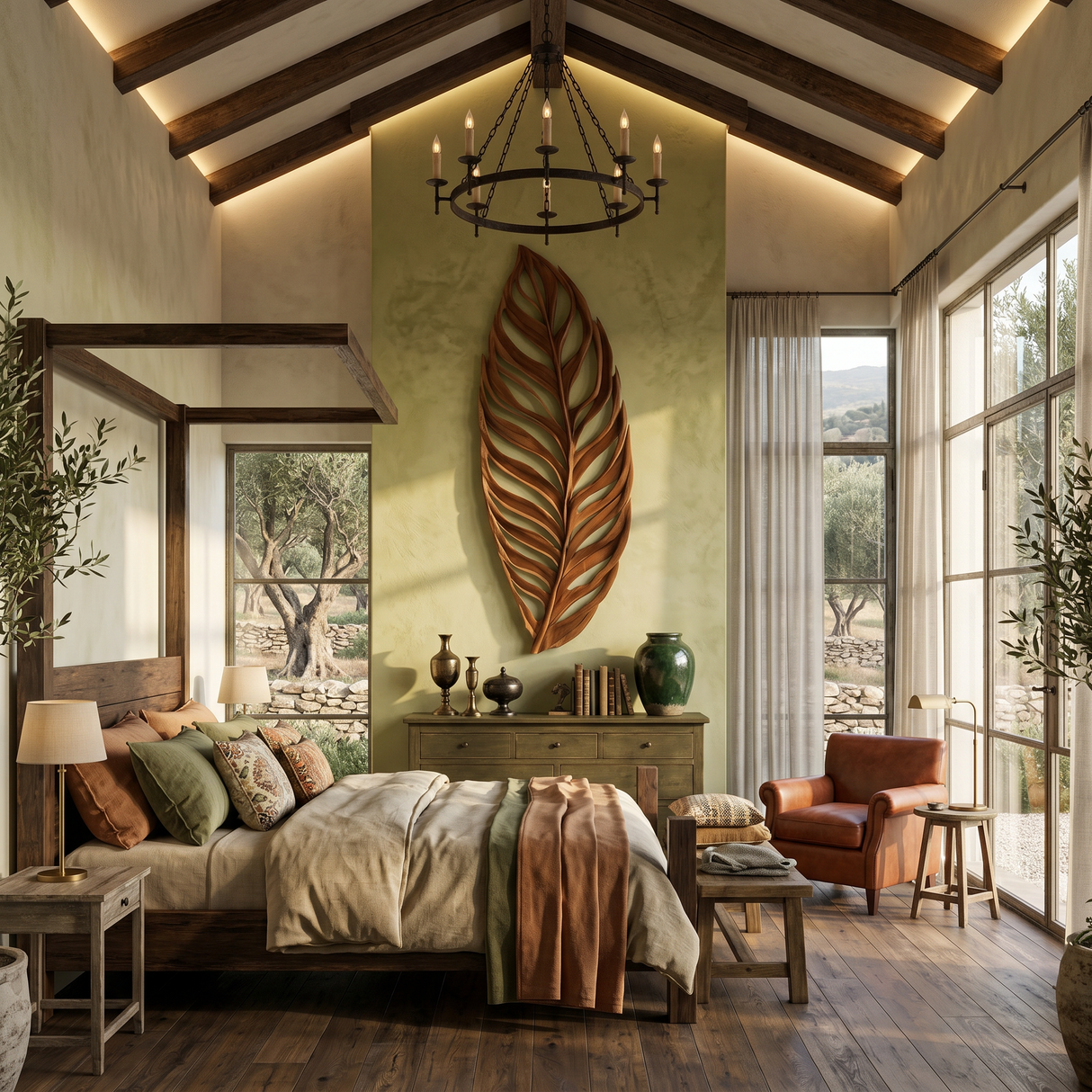 Organic Leaf Wall Sculpture For Living Room