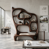 Mid Century Display Bookshelf For Open Living Area