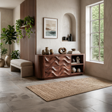 Rustic Natural Wood Console Table For Hallway Entryway