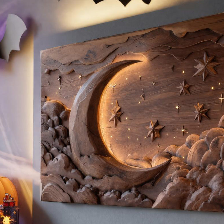 Rustic Halloween Wooden Wall Art For Living Room Or Bedroom