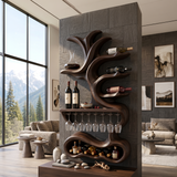 Organic Sculptural Bottle Organizer For Home Bar