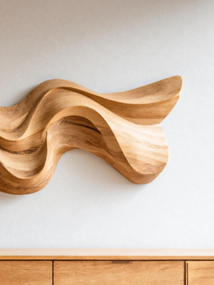 Modern Wavy Wall Art Sculpture For Living Room