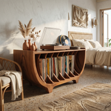 Contemporary Vinyl Storage Stand For Apartment Interior Space