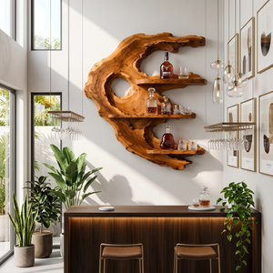 Handcrafted Minimalist Wall Mounted Wine Rack For Home