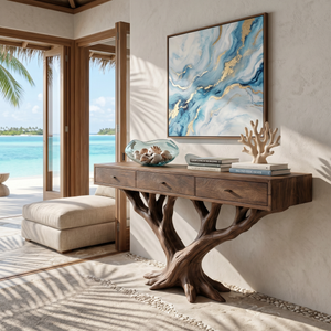 Luxury Branch Base Console Table Designer Residence