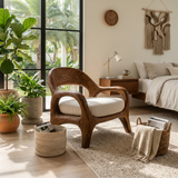 Biophilic Sculptural Accent Chair Conservatory Sunroom