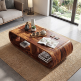 Farmhouse Wooden Live Edge Low Table For Entryway Design And Decor