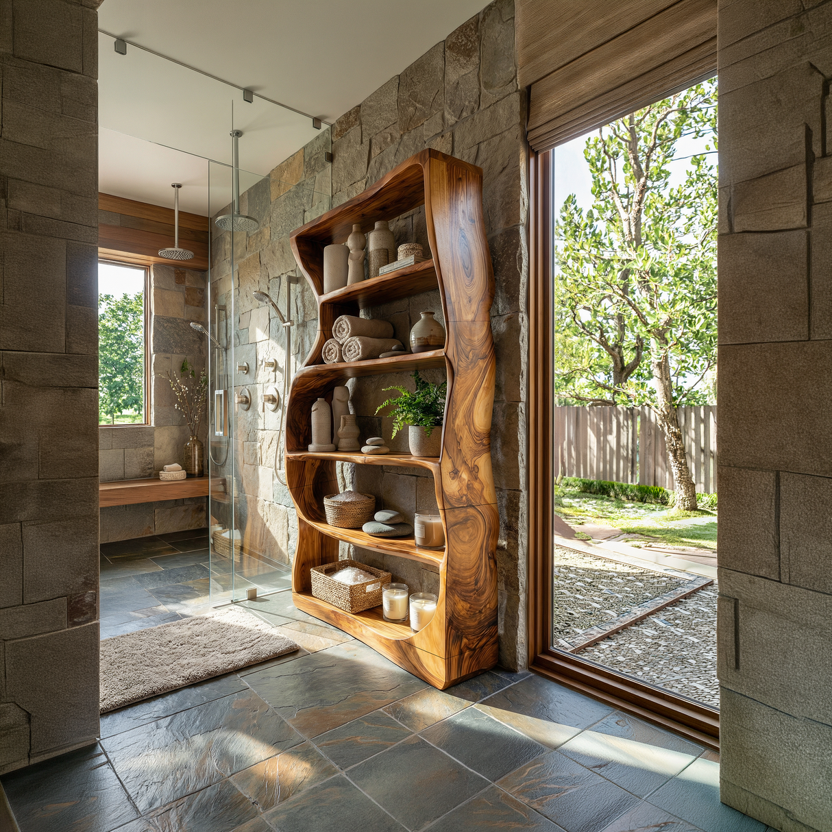 Minimalist Modern Unique Bookshelf Entryway Storage
