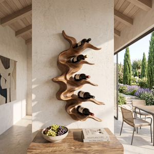 Organic Mountain Ridge Wine Rack For Home Bar