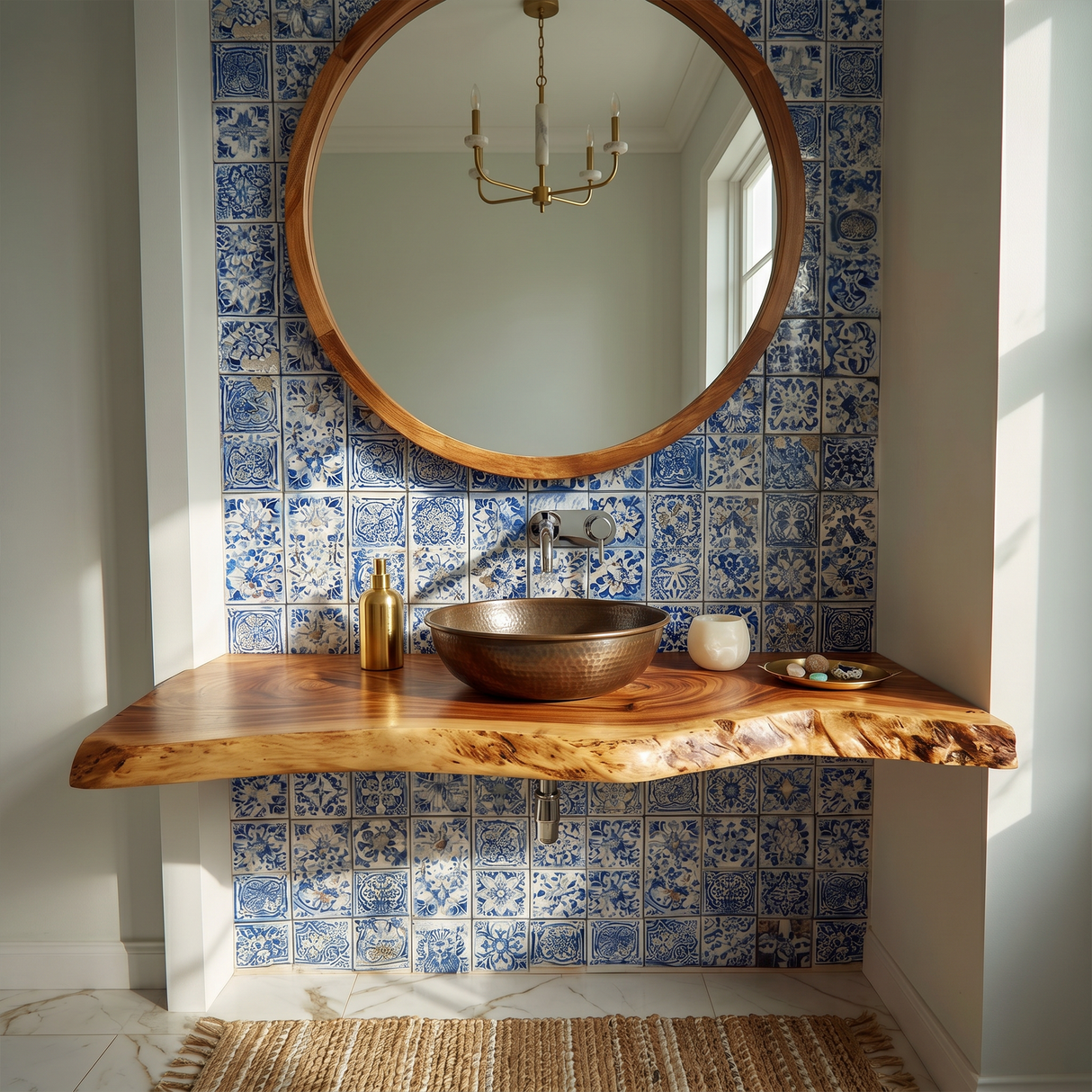 Contemporary Floating Washstand Luxury Residence