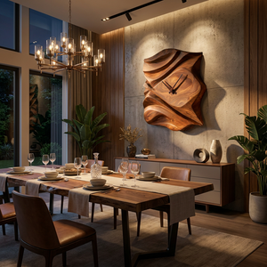 Contemporary Wooden Wall Clock For Bedroom Accent