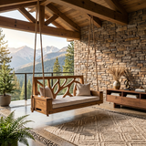 Scandinavian Branch Back Swing Sunroom Interior Lounge Space