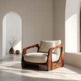 Luxury Curved Armchair For Modern Reading Nook