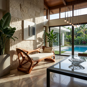 Handcrafted Wooden Bench Boutique Hotel