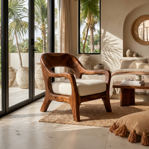 Organic Modern Statement Chair Luxury Living Space