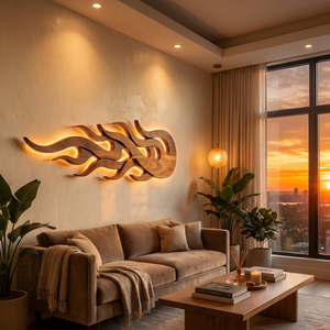 Minimalist Sculptural Wall Art For Reading Corner Interior