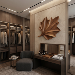 Organic Ginkgo Wall Shelf For Bedroom Interior