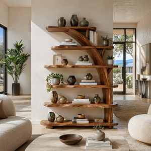 Contemporary Bookshelf Curved Tree For Luxury Home Office