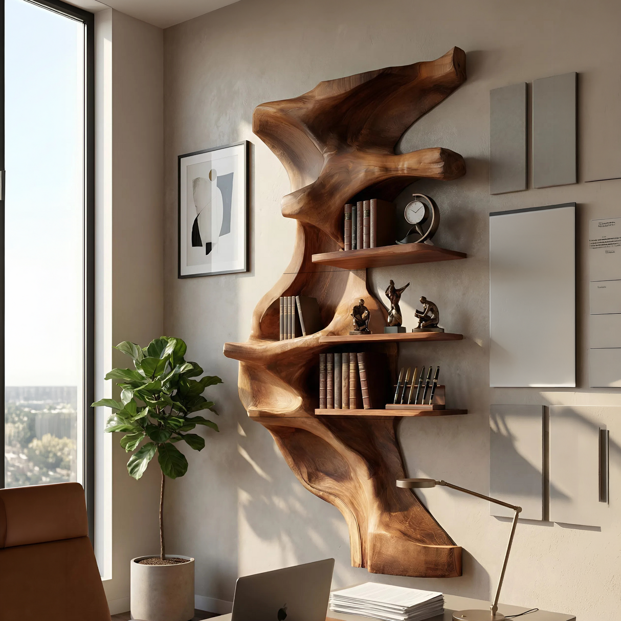 Minimalist Shelving Unit For Bedroom Space Saving