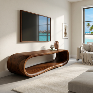 Luxury Sculptural TV Stand For Contemporary Living Room