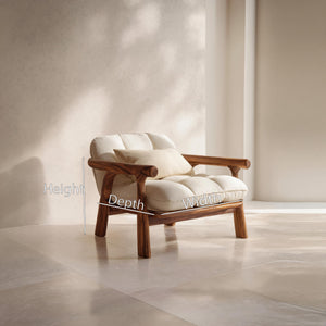 Minimalist Accent Chair Without Cushion For Living