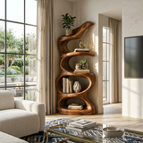 Organic Abstract Freeform Bookcase For Designer Living Room