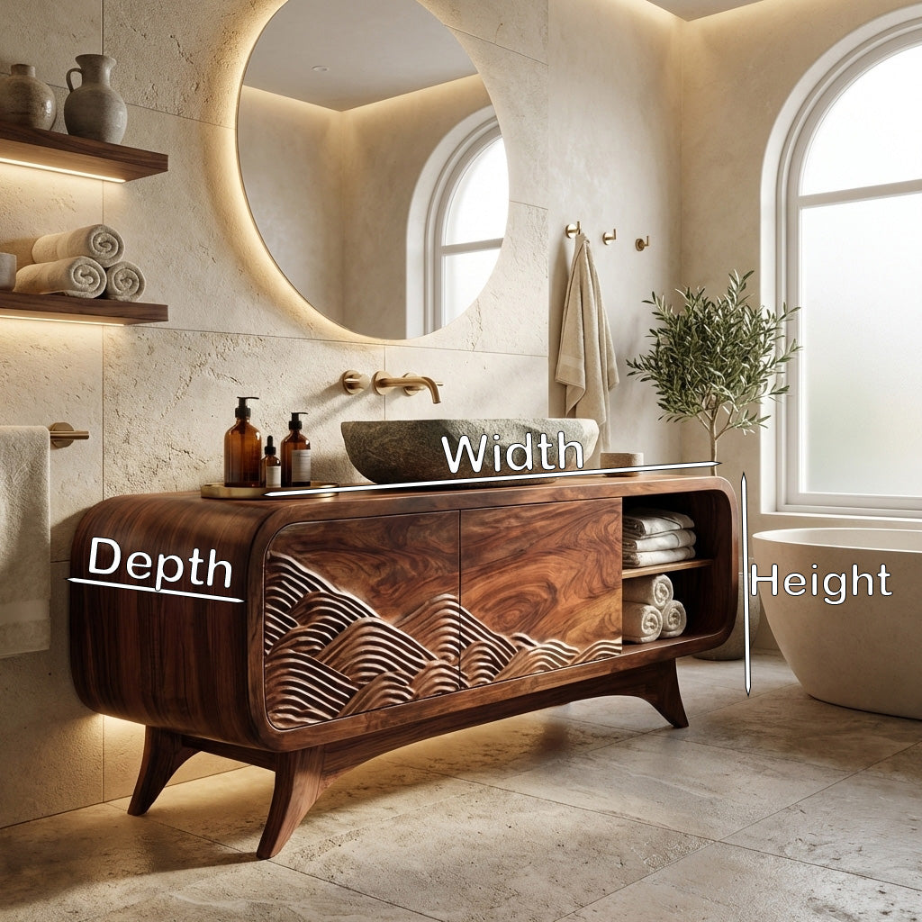 Contemporary Wooden Bathroom Vanity For Bathroom Decor