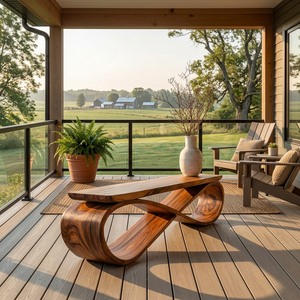 Infinity Loop Sculptural Bench For Entryway Or Living Room