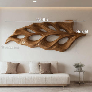 Modern Flowing Leaf Shape Carved For Home