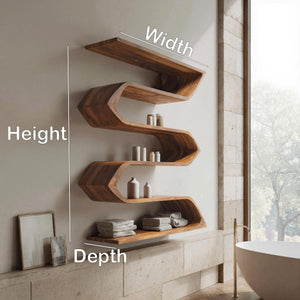 Modern Sculptural Wall Mounted Bathroom Storage For Bathroom