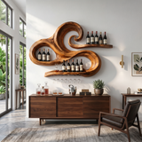 Minimalist Wine Holder For Kitchen Wall