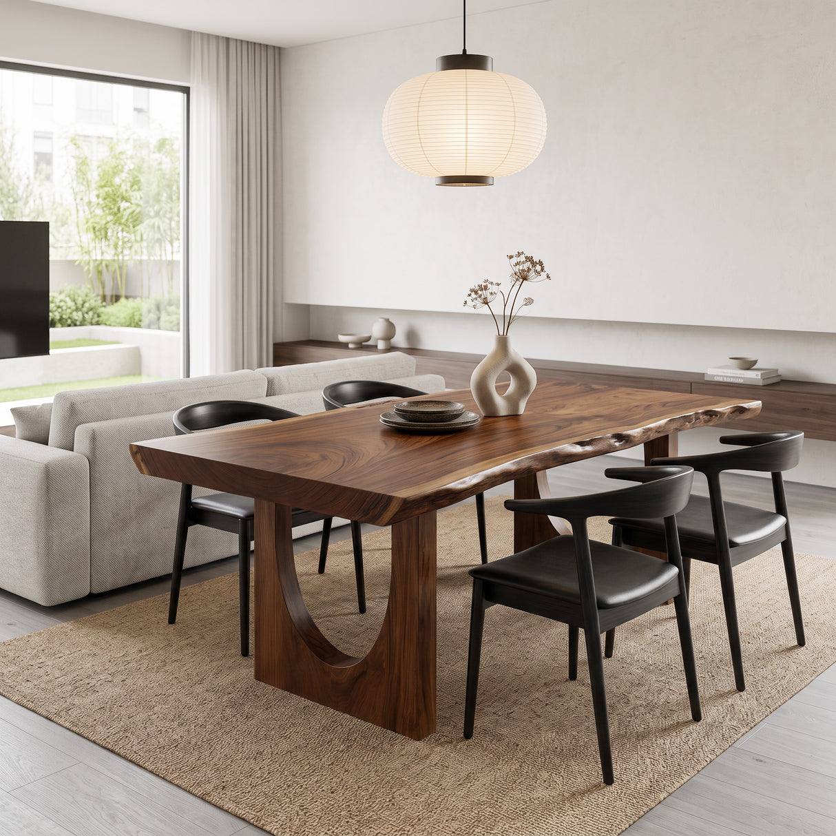 Artistic Live Edge Dining Table For Kitchen Dining Area