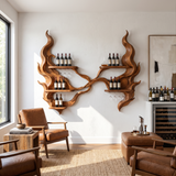 Handcrafted Organic Modern Wine Display Rack For Restaurant