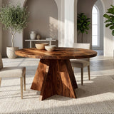 Contemporary Round Sculptural Dining Table For Dining Room Furniture