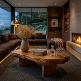 Modern Handcrafted Coffee Table Low Design For Living Room
