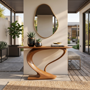 Contemporary Curved Console Table Modern Residence
