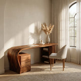 Contemporary Writing Desk With Open Shelf For Home Office