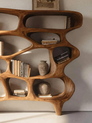 Organic Sculptural Bookshelf For Living Room Or Office Decor
